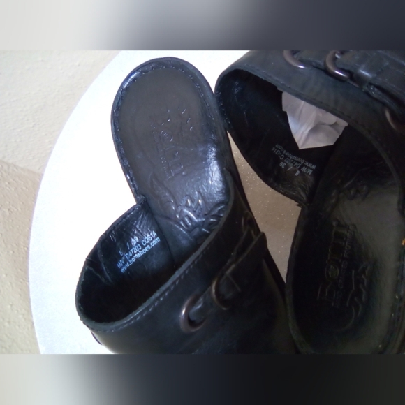 Born Black Leather Slip-On Loafers Classic Comfort - Picture 8 of 11